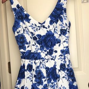Blue & White Floral Dress